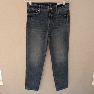 WHBM White House Black Market High Rise Straight Crop Jeans Size 4 NWT